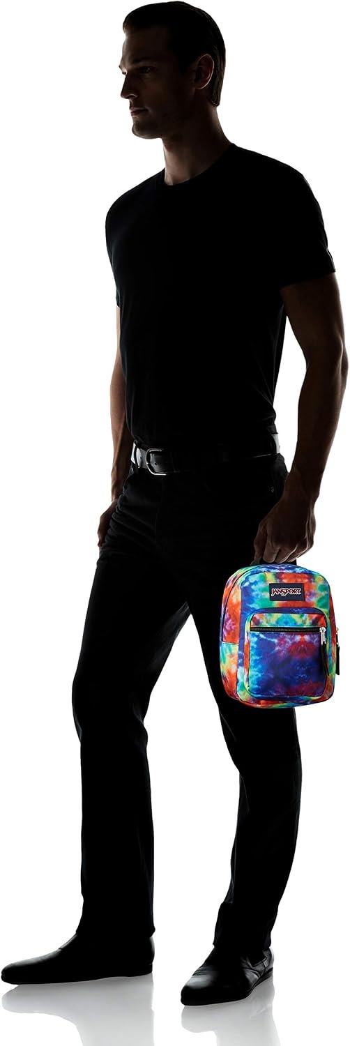 image:imageJanSport Big Break Insulated Lunch Bag Small SoftSided Cooler Ideal for Class Work or Meal Prep Pastel LilacRed Hippie Days