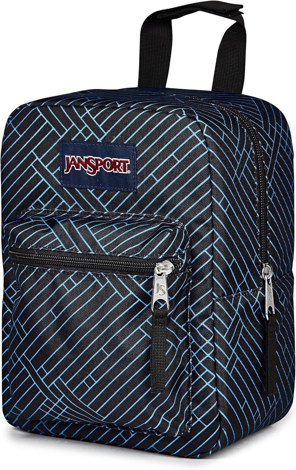 image:imageJanSport Big Break Insulated Lunch Bag Small SoftSided Cooler Ideal for Class Work or Meal Prep Pastel LilacTeam Stripes BlackBlackAzul