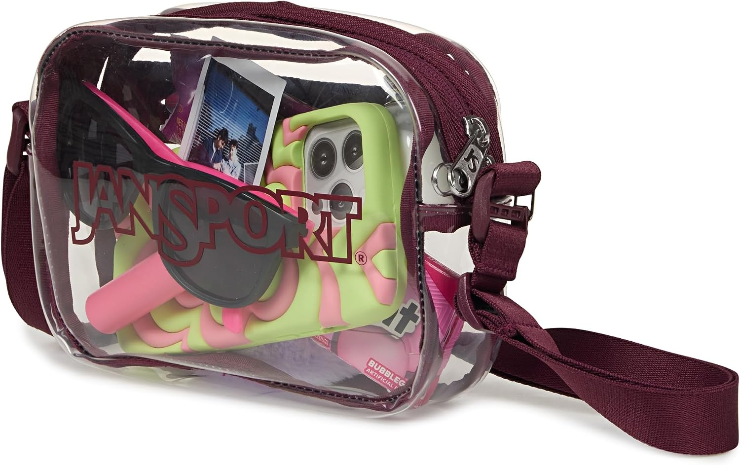 image:imageJanSport Clear Crossbody Cherry Lacquer