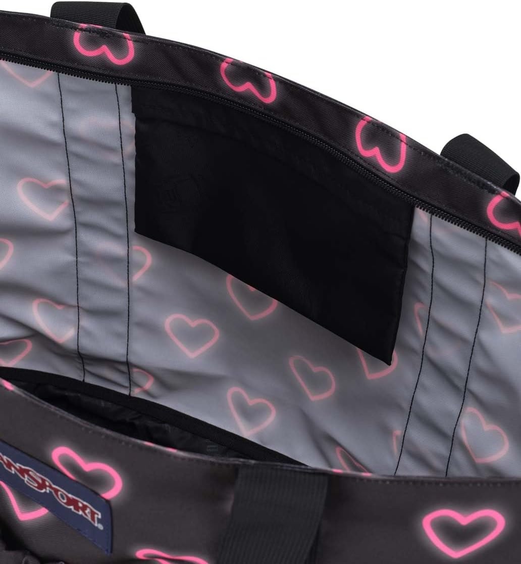 image:imageJanSport Daily Tote Store You Essentials Over Shoulder Or By Your SideHappy Hearts Black