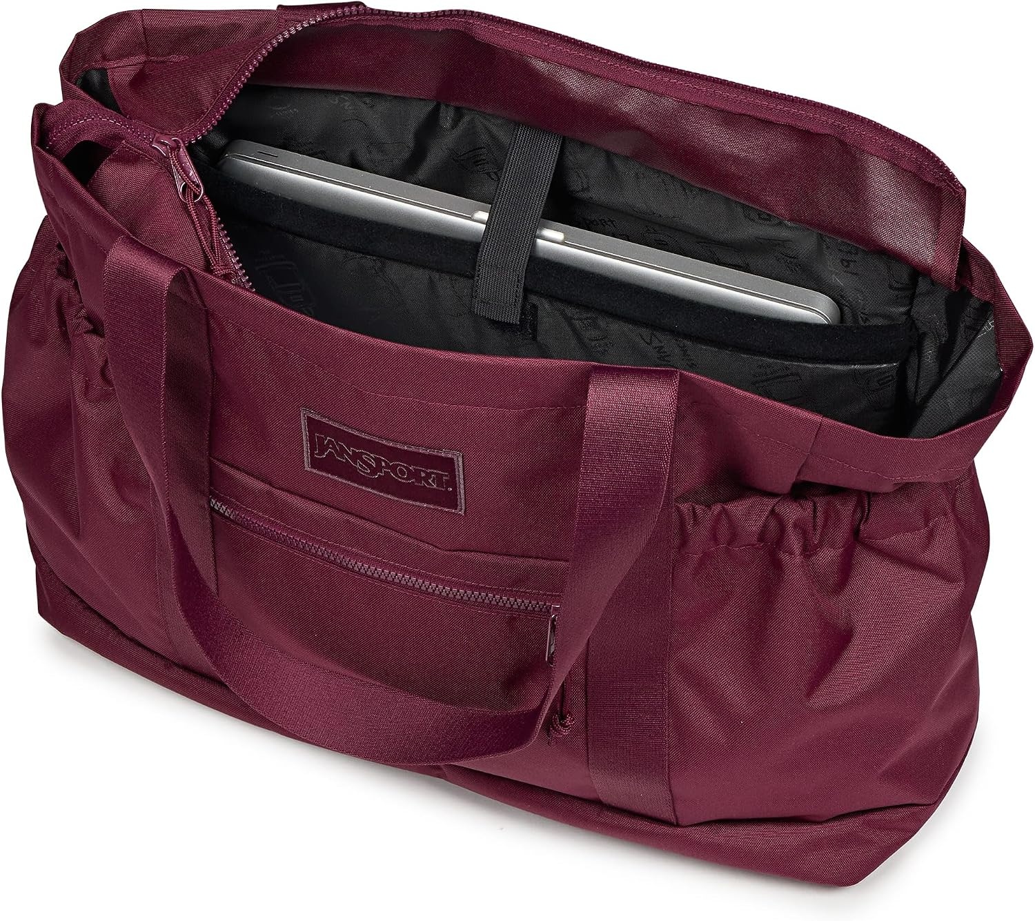 image:imageJanSport Everyday Large Tote Spacious Tote Bag with Padded 15Inch Laptop Sleeve Zippered CompartmentsCherry Lacquer