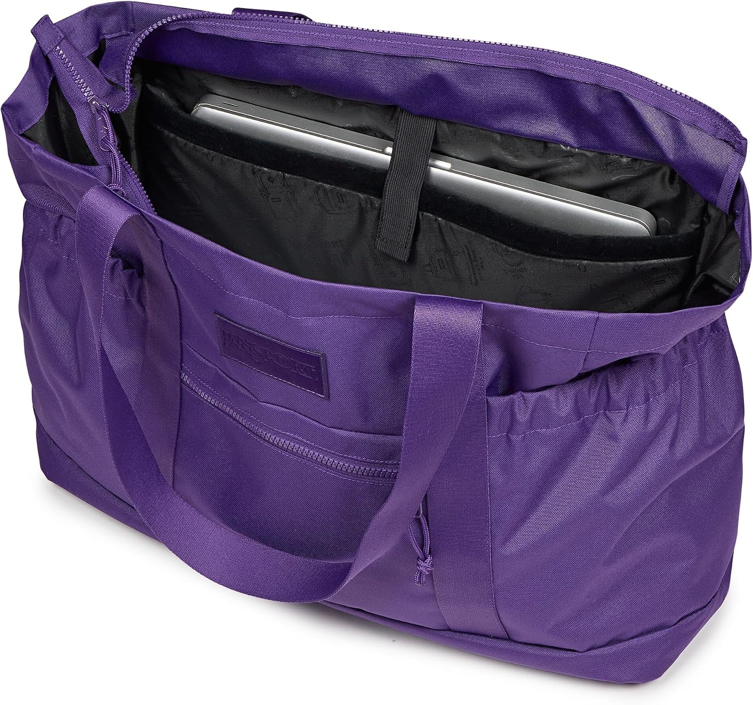 image:imageJanSport Everyday Large Tote Spacious Tote Bag with Padded 15Inch Laptop Sleeve Zippered CompartmentsGrape Jelly