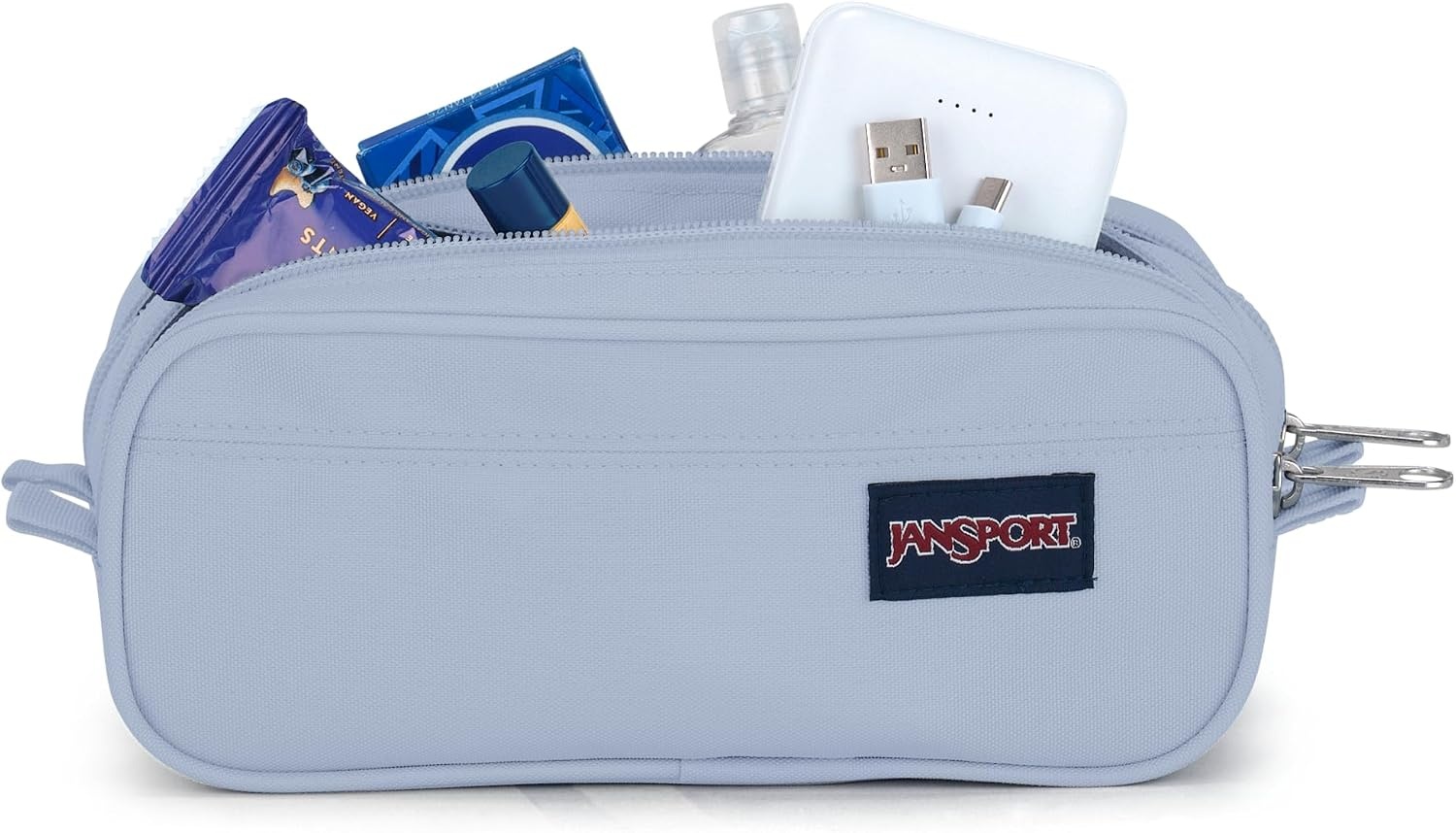 image:imageJanSport Large Accessory Pouch Secure Storage Space for Pens Power Cords Pencil Case Ideal For Everyday Essentials 13LBlue Dusk