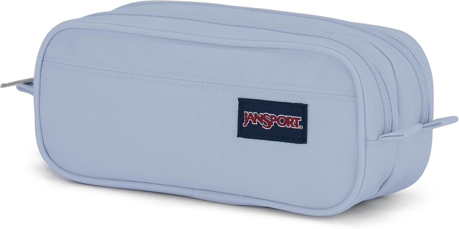 image:imageJanSport Large Accessory Pouch Secure Storage Space for Pens Power Cords Pencil Case Ideal For Everyday Essentials 13LBlue Dusk