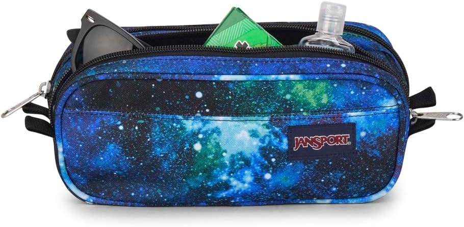 image:imageJanSport Large Accessory Pouch Secure Storage Space for Pens Power Cords Pencil Case Ideal For Everyday Essentials 13LCyberspace Galaxy