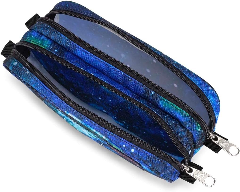 image:imageJanSport Large Accessory Pouch Secure Storage Space for Pens Power Cords Pencil Case Ideal For Everyday Essentials 13LCyberspace Galaxy