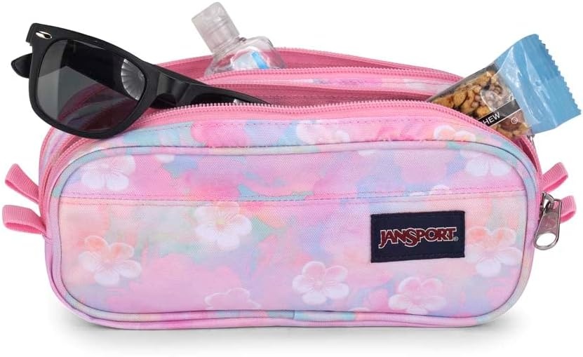 image:imageJanSport Large Accessory Pouch Secure Storage Space for Pens Power Cords Pencil Case Ideal For Everyday Essentials 13LNeon Daisy