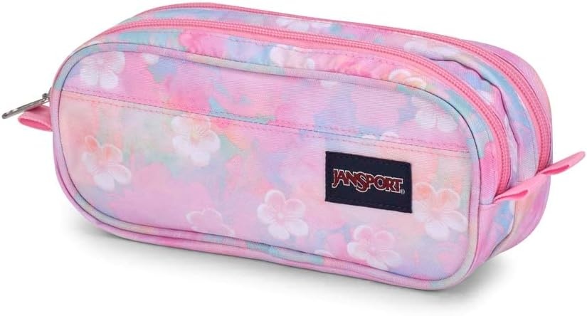 image:imageJanSport Large Accessory Pouch Secure Storage Space for Pens Power Cords Pencil Case Ideal For Everyday Essentials 13LNeon Daisy
