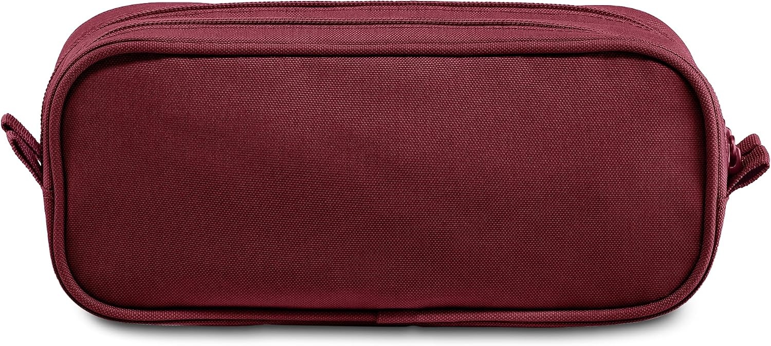 image:imageJanSport Large Accessory Pouch Secure Storage Space for Pens Power Cords Pencil Case Ideal For Everyday Essentials 13LRusset Red