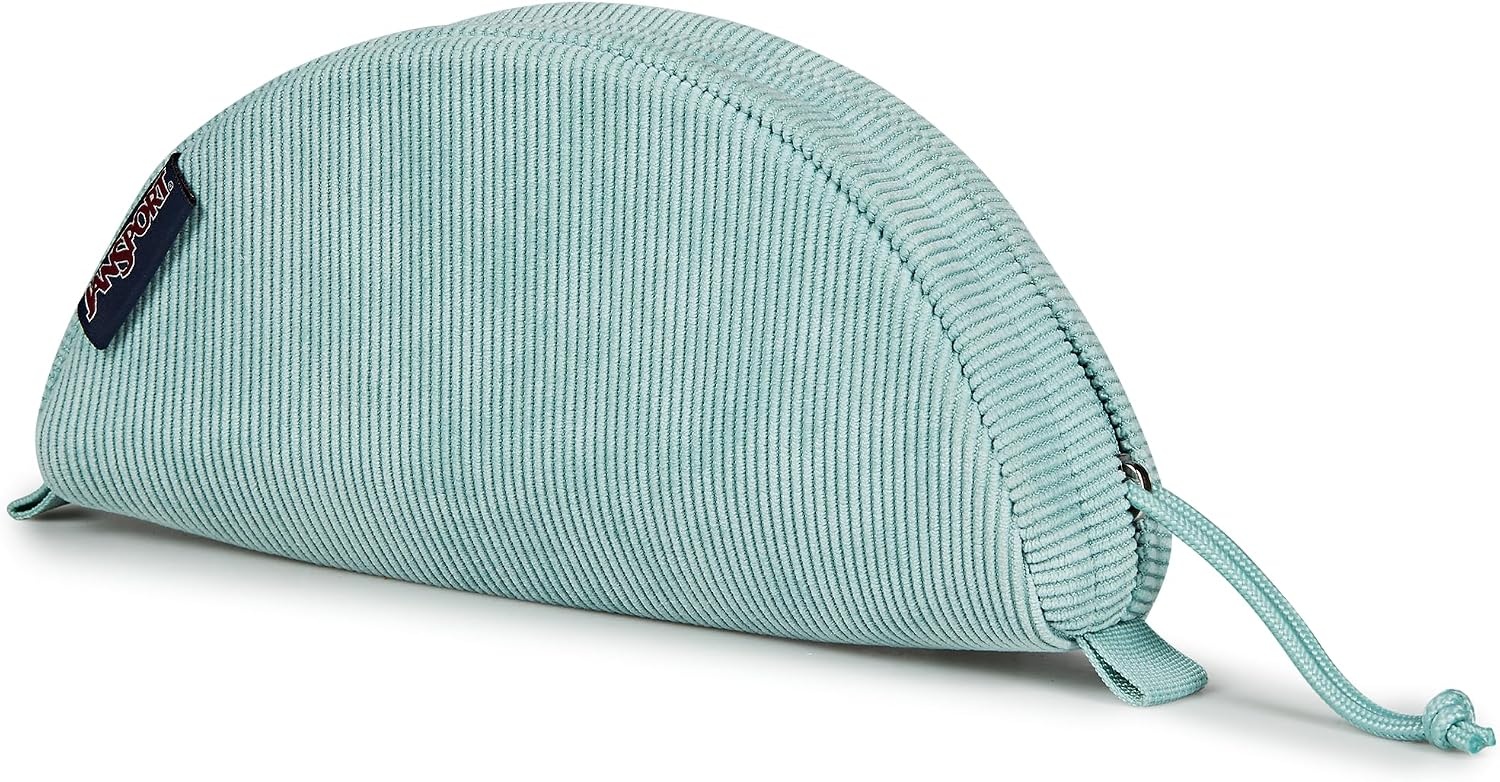 image:imageJanSport Luna Blue Compact Minimalist Semicircular PouchFaded Sage Corduroy