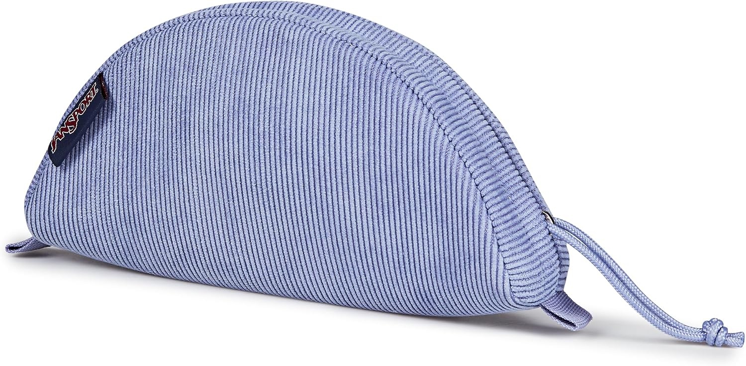 image:imageJanSport Luna Blue Compact Minimalist Semicircular PouchLavender Ash Corduroy
