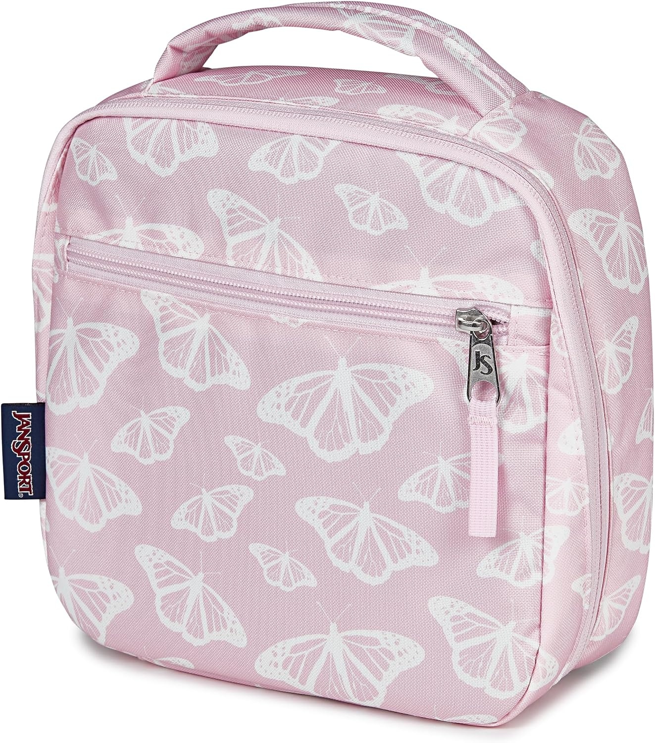 image:imageJanSport Lunch Break Insulated Cooler Bag Leakproof Picnic Tote Apple OrchardFlutter By Pink IceWhitePink Ice