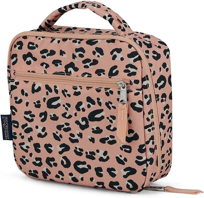 image:imageJanSport Lunch Break Insulated Cooler Bag Leakproof Picnic Tote Apple OrchardPink Party Cat
