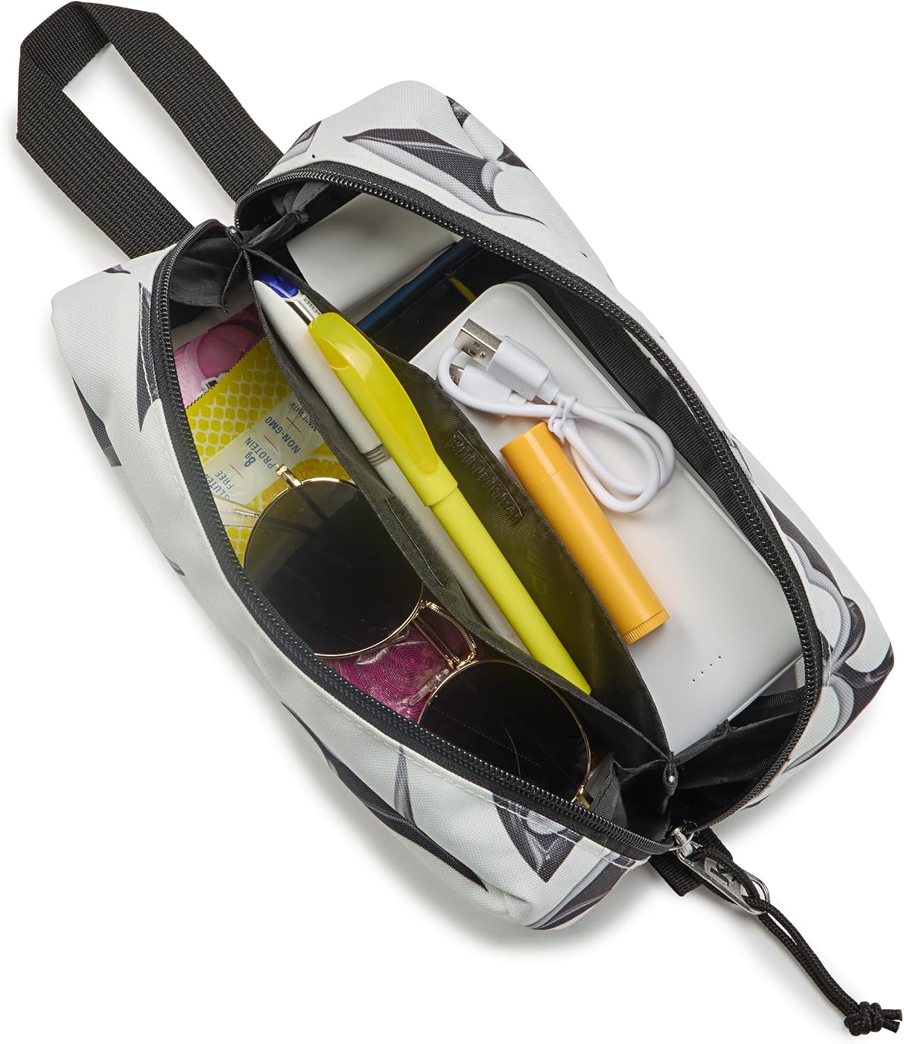 image:imageJanSport Perfect Pouch Accordion Opening Single Compartment with 3 Dividers Small Internal PocketCyber Silver White