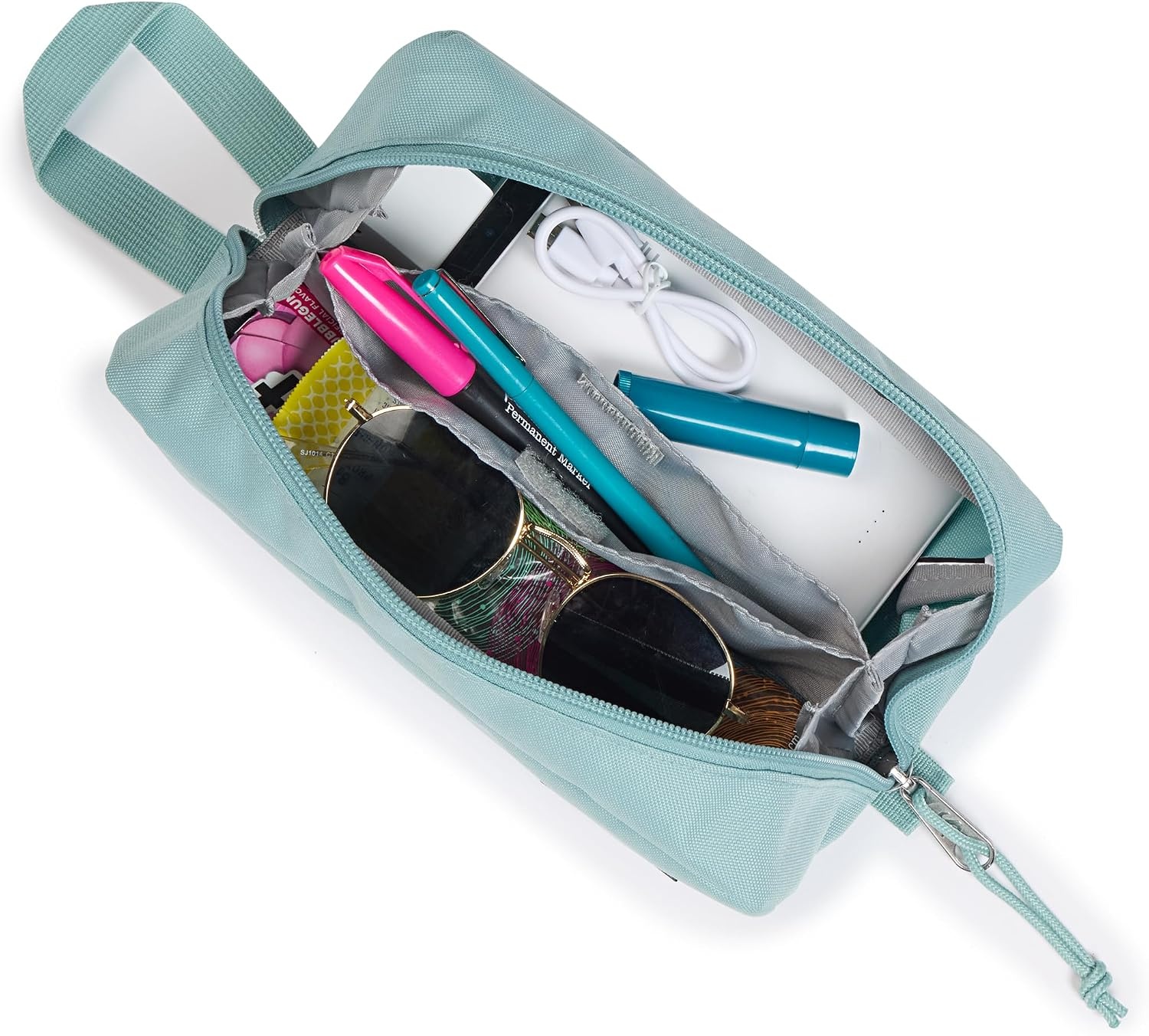 image:imageJanSport Perfect Pouch Accordion Opening Single Compartment with 3 Dividers Small Internal PocketFaded Sage