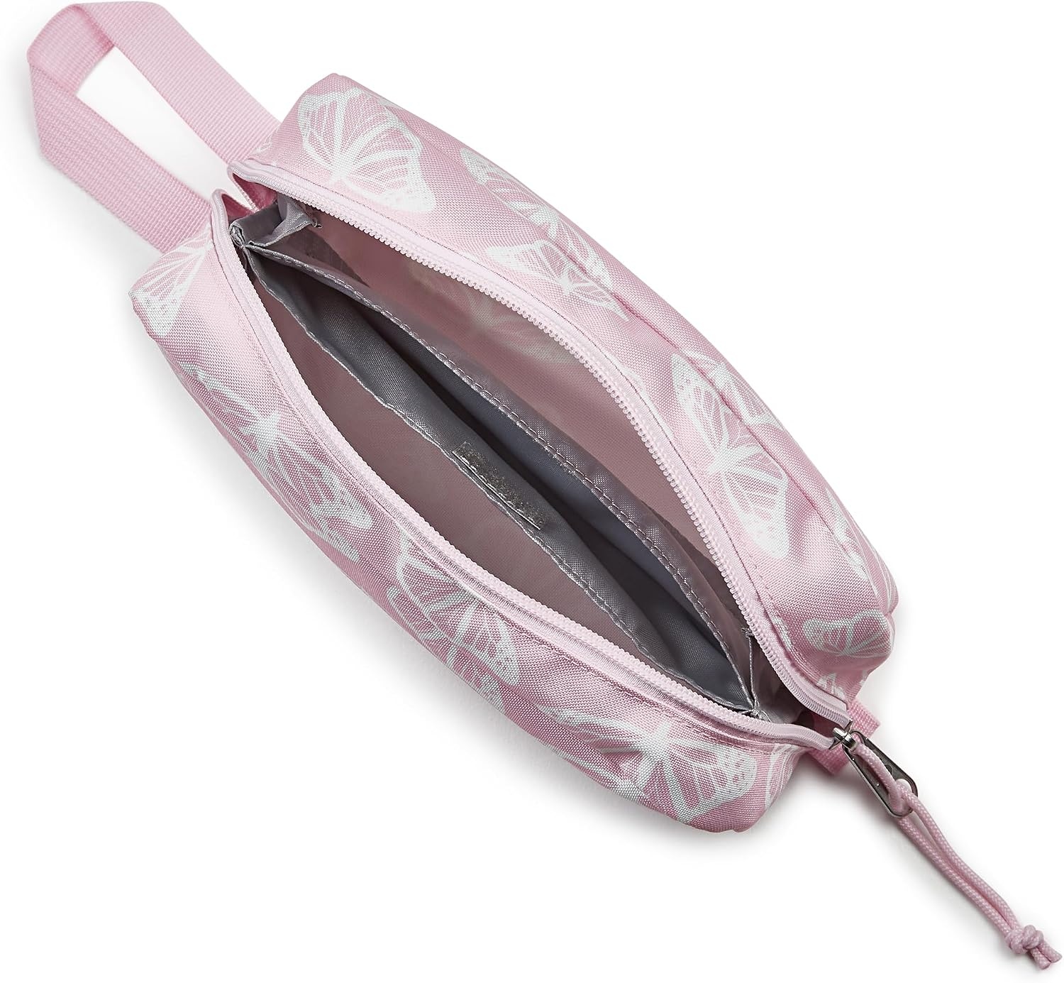 image:imageJanSport Perfect Pouch Accordion Opening Single Compartment with 3 Dividers Small Internal PocketFlutter By Pink IceWhitePink Ice