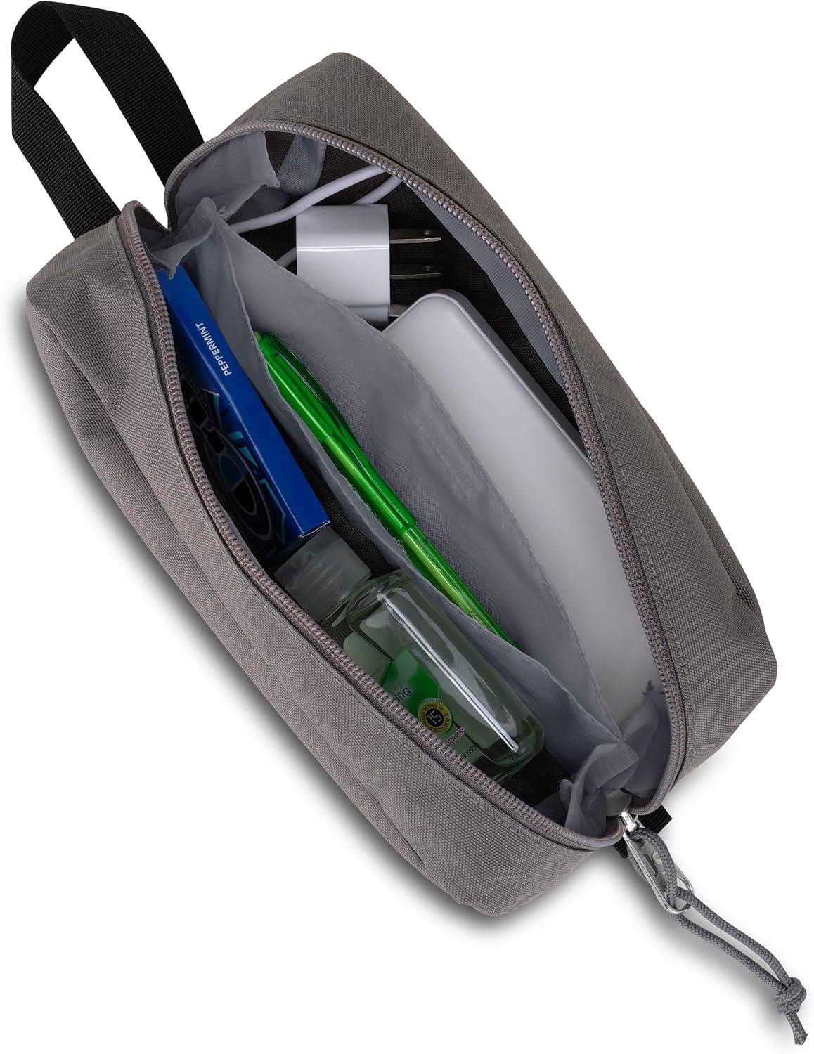 image:imageJanSport Perfect Pouch Accordion Opening Single Compartment with 3 Dividers Small Internal PocketGraphite Grey