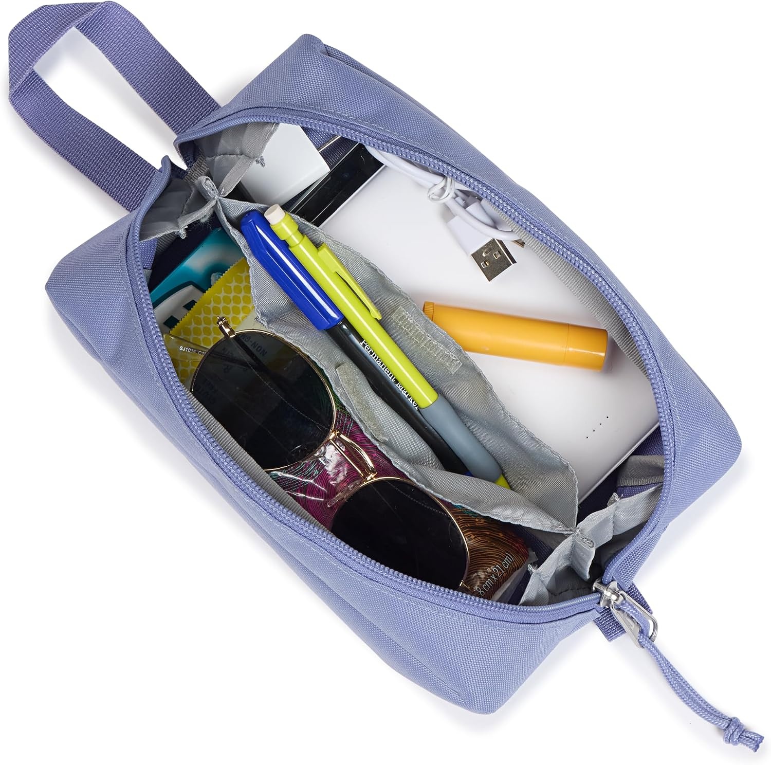 image:imageJanSport Perfect Pouch Accordion Opening Single Compartment with 3 Dividers Small Internal PocketLavender Ash