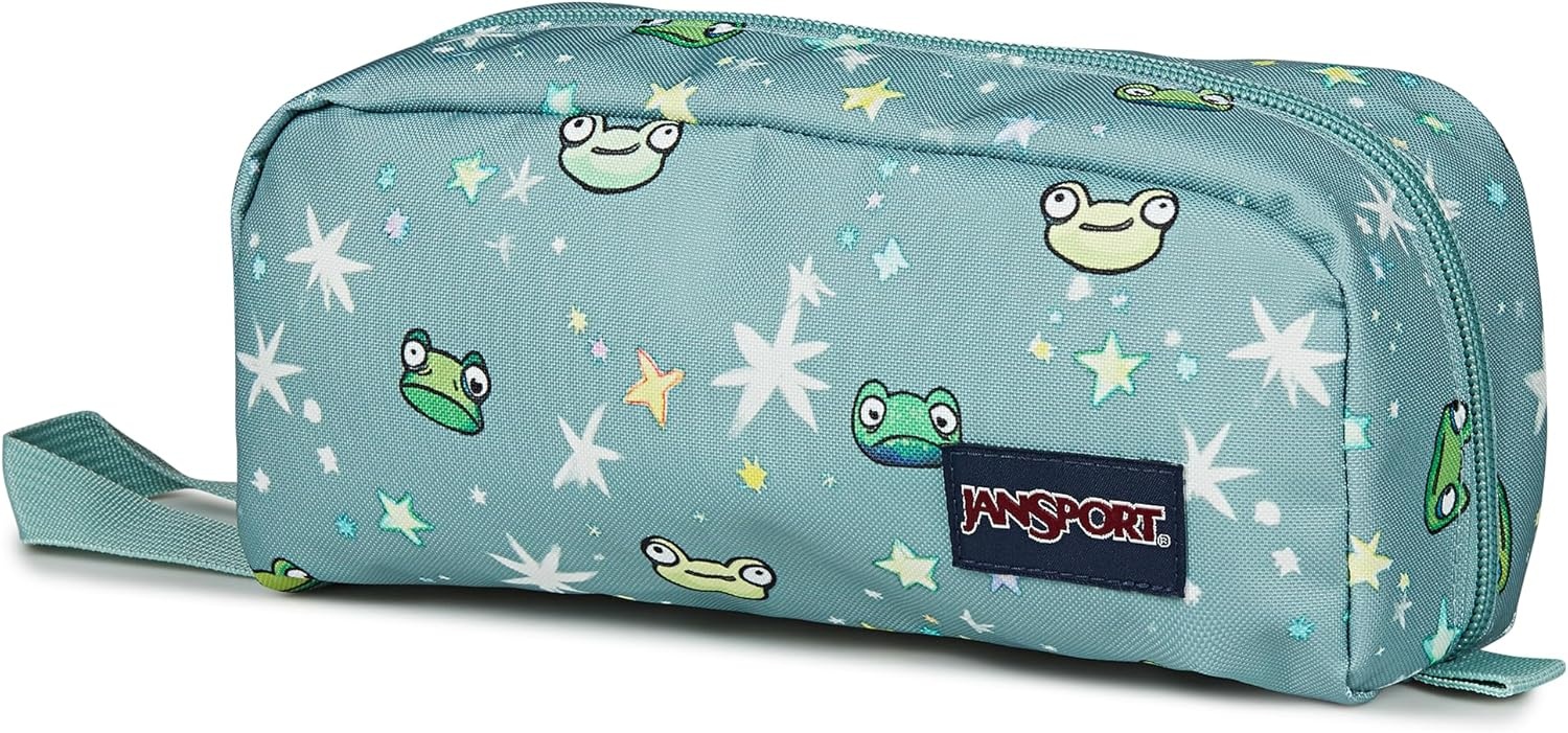 image:imageJanSport Perfect Pouch Accordion Opening Single Compartment with 3 Dividers Small Internal PocketLeapin Lillies