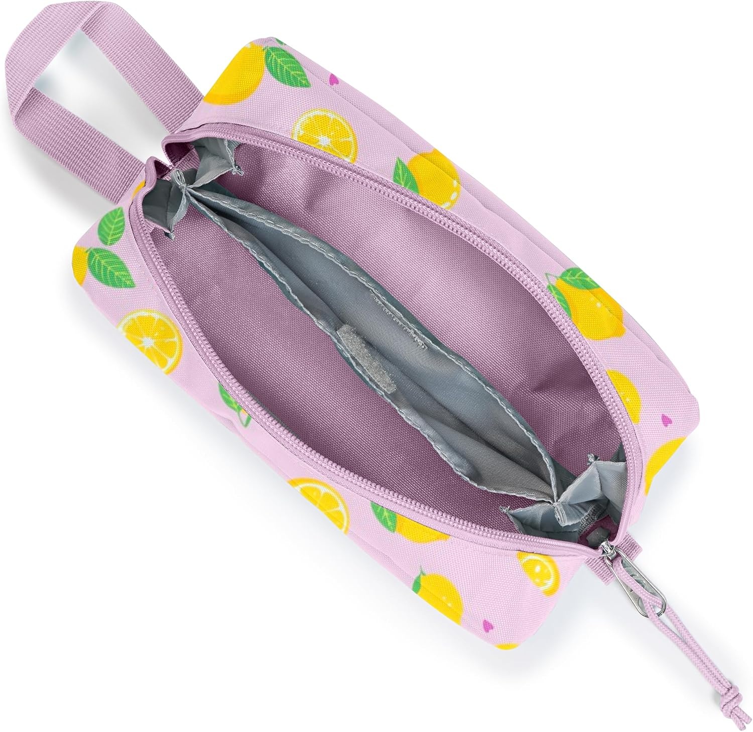 image:imageJanSport Perfect Pouch Accordion Opening Single Compartment with 3 Dividers Small Internal PocketLemonade Stand Pink IceYellowGreen