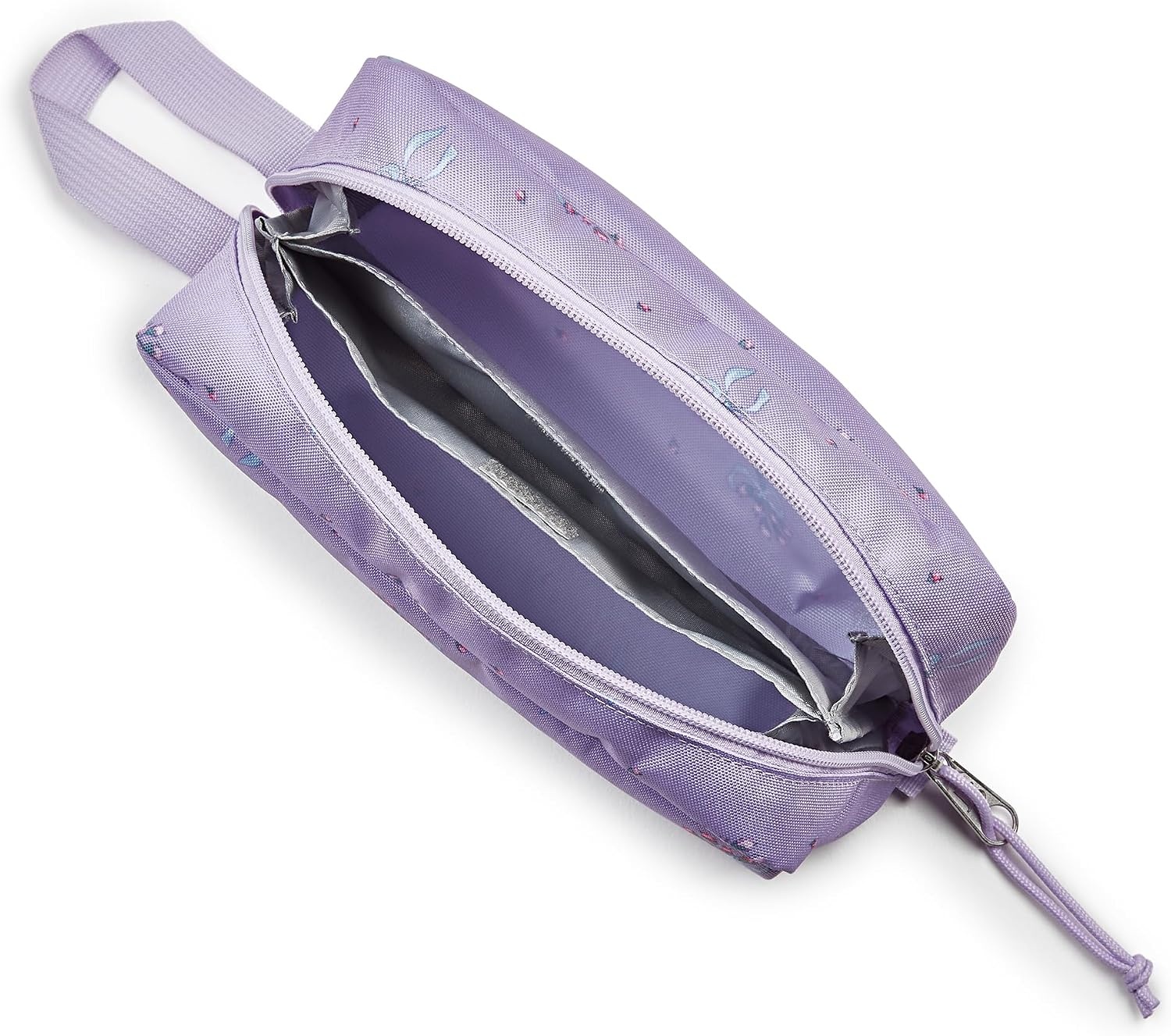 image:imageJanSport Perfect Pouch Accordion Opening Single Compartment with 3 Dividers Small Internal PocketPastel Petals LilacBluePinkGreen