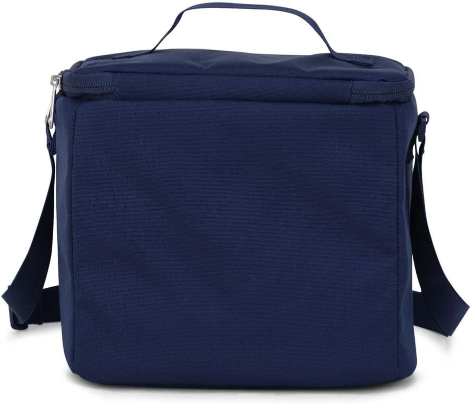 image:imageJanSport Super Snack Insulated Lunch Bag with BPAFree Liner Zipper Top Opening and Adjustable Shoulder Strap NavyNavy