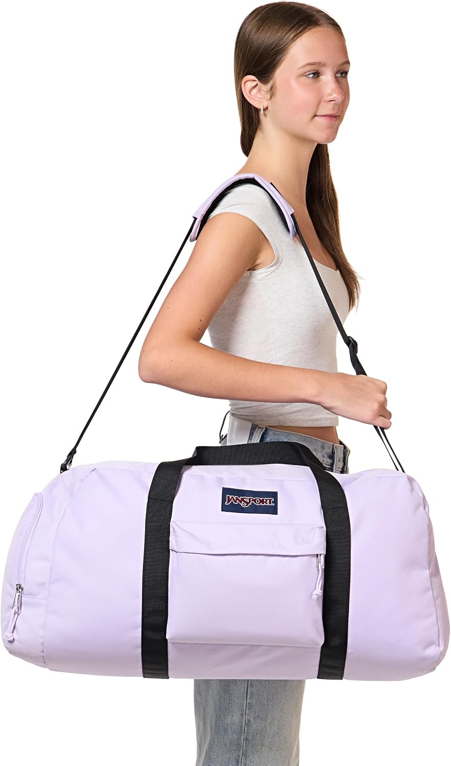 image:imageJanSport Weekender Mini Duffel Travel or Gym BagPastel Lilac