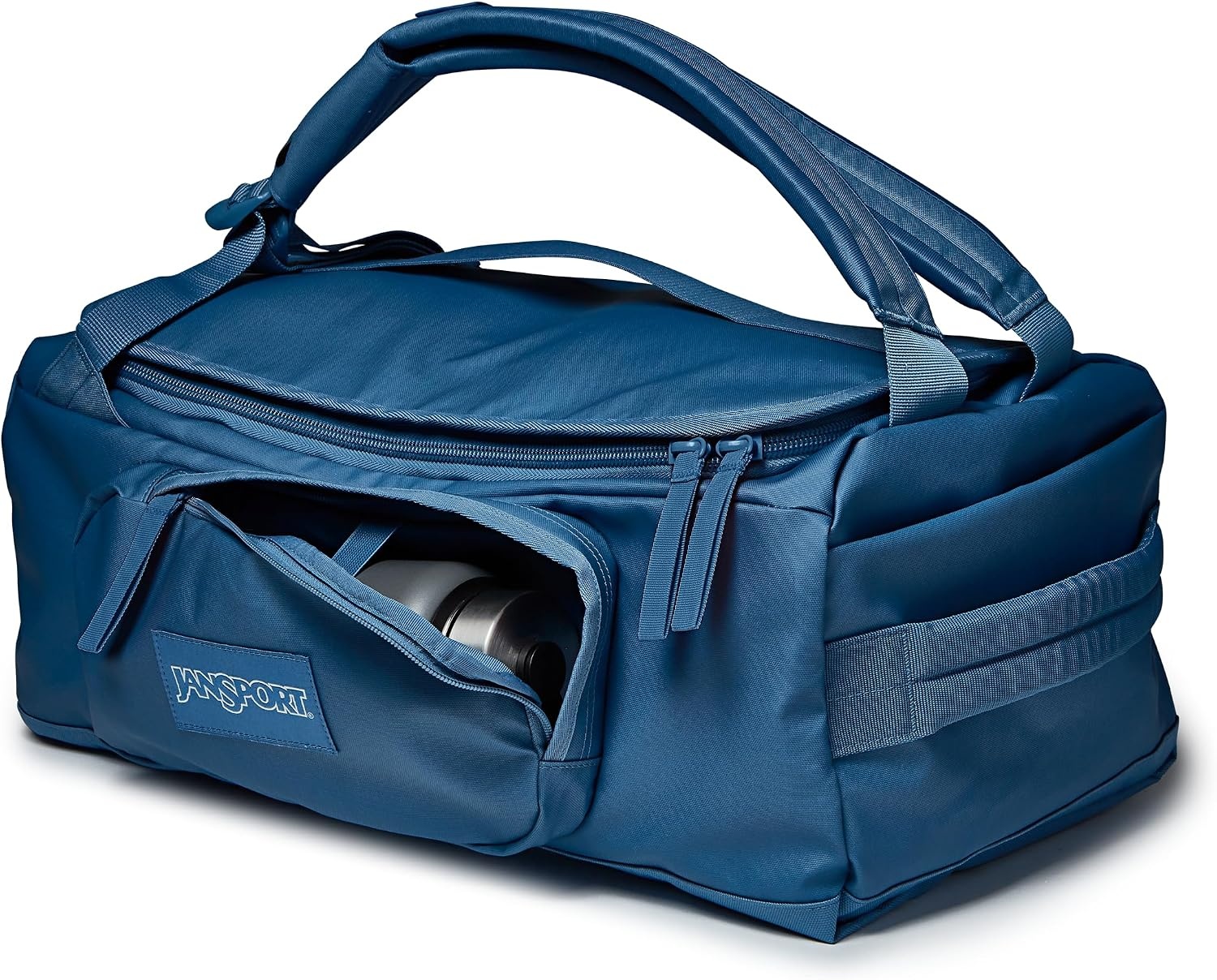 image:imageJansport Good Latitude 40L Convertible Duffel Backpack Water Resistant 16 Inch Laptop Sleeve Luggage Trolley Weekender Travel Bag Smokey GritElemental Blue