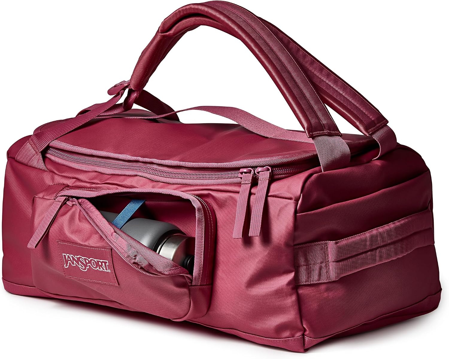 image:imageJansport Good Latitude 40L Convertible Duffel Backpack Water Resistant 16 Inch Laptop Sleeve Luggage Trolley Weekender Travel Bag Smokey GritMauve Haze