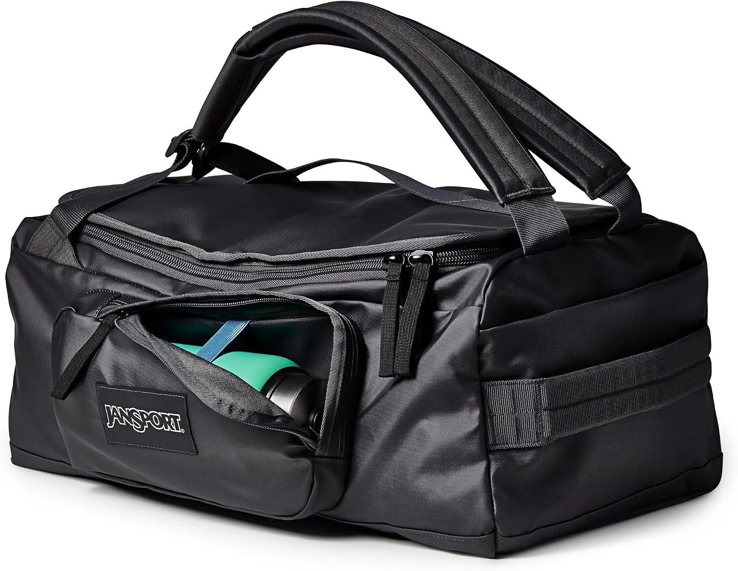 image:imageJansport Good Latitude 40L Convertible Duffel Backpack Water Resistant 16 Inch Laptop Sleeve Luggage Trolley Weekender Travel Bag Smokey GritSmokey Grit