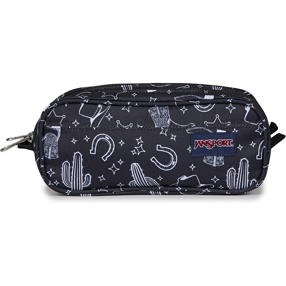 image:imageJanSport Large Accessory Pouch Secure Storage Space for Pens Power Cords Pencil Case Ideal For Everyday Essentials 13LWild West Escape BlackBlackWhite