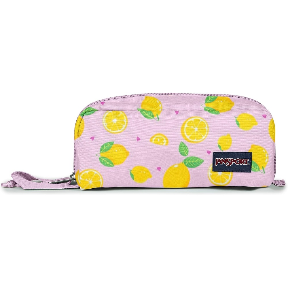 image:imageJanSport Perfect Pouch  Accordion Opening Single Compartment with 3 Dividers Small Internal PocketLemonade Stand Pink IceYellowGreen