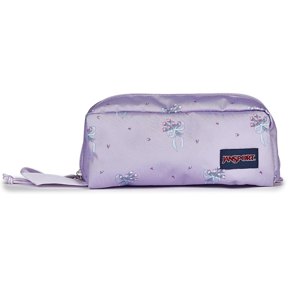image:imageJanSport Perfect Pouch  Accordion Opening Single Compartment with 3 Dividers Small Internal PocketPastel Petals LilacBluePinkGreen