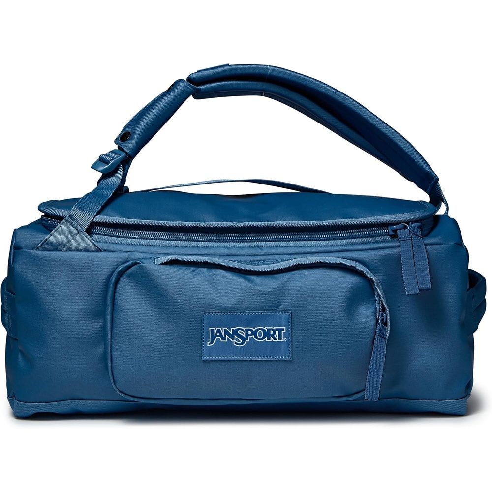 image:imageJansport Good Latitude 40L Convertible Duffel Backpack Water Resistant 16 Inch Laptop Sleeve Luggage Trolley Weekender Travel Bag Smokey GritElemental Blue