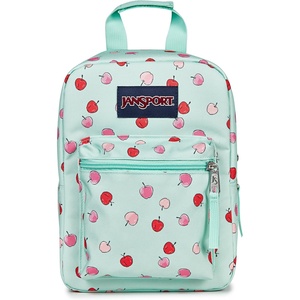 JanSport Big Break Insulated Lunch Bag – Small Soft-Sided Cooler Ideal for Class, Work, or Meal Prep, Pastel Lilac(Apple Orchard Magic Mint/Pink/Red)