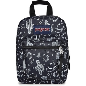 JanSport Big Break Insulated Lunch Bag – Small Soft-Sided Cooler Ideal for Class, Work, or Meal Prep, Pastel Lilac(Wild West Escape Black/Black/White)