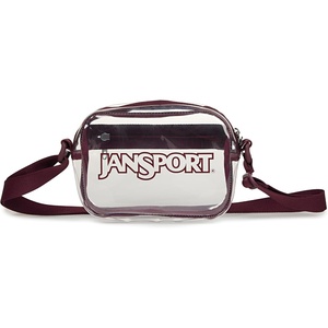 JanSport Clear Crossbody, Cherry Lacquer