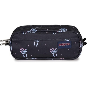 JanSport Large Accessory Pouch – Secure Storage Space for Pens, Power Cords, Pencil Case, Ideal For Everyday Essentials, 1.3L(Pastel Petals Black/Blue/Pink/Green)