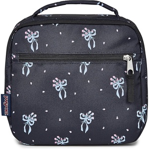 JanSport Lunch Break Insulated Cooler Bag – Leakproof Picnic Tote, Apple Orchard(Pastel Petals Black/Blue/Pink/Green)