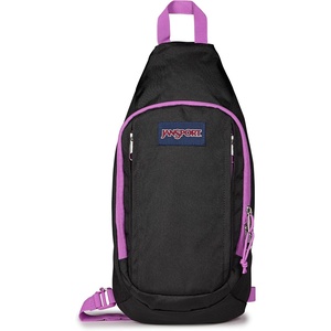 JanSport Move Sling(Color Blocked Black/Digital Fuchsia/D)