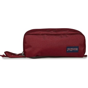 JanSport Perfect Pouch – Accordion Opening, Single Compartment with 3 Dividers, Small Internal Pocket(Russet Red)