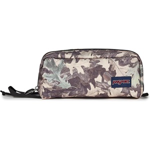 JanSport Perfect Pouch – Accordion Opening, Single Compartment with 3 Dividers, Small Internal Pocket(Woodland Camo Green/Grey/Charcoal)