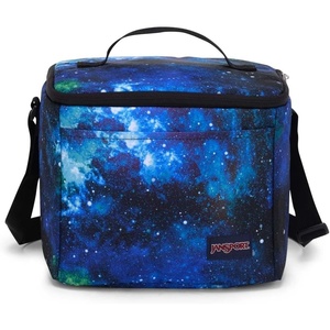 JanSport Super Snack – Insulated Lunch Bag with BPA-Free Liner, Zipper Top Opening, and Adjustable Shoulder Strap, Navy(Cyberspace Galaxy)