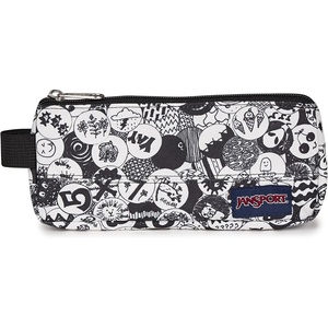 Jansport JS00T49C69G Large Accessory Pouch, Battery Cord Storage, Blackberry Mousse(Doodle Dots Black/White/Grey)