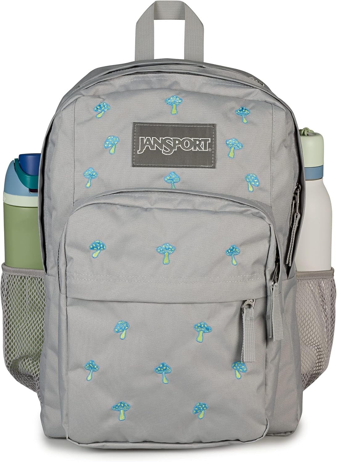 image:imageJanSport Big Plans Fx Embroidered BowsEmbroidered Shrooms Md GreyE AzulBratty