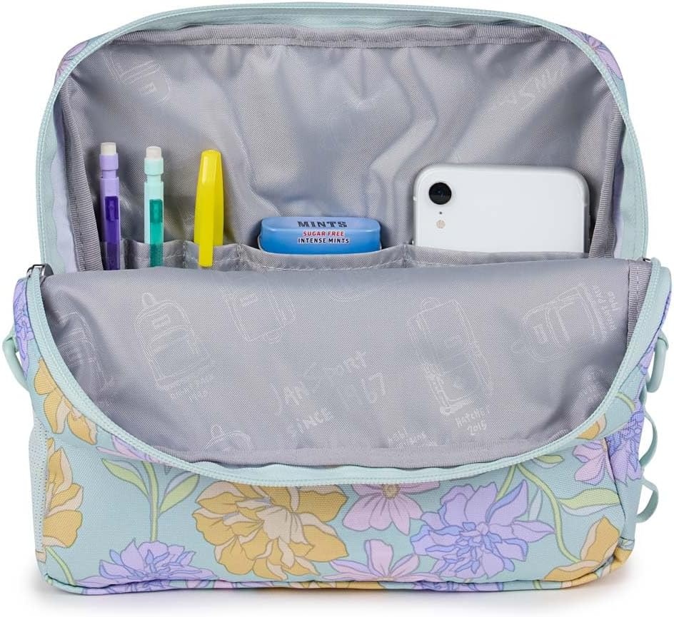 image:imageJanSport Central Adaptive Accessory Bag Wheelchair amp Walker Compatible Versatile Carry Options TuckAway Adjustable Loops SaniStash Pocket for Easy Access BlackFaded Floral Fresh Mint