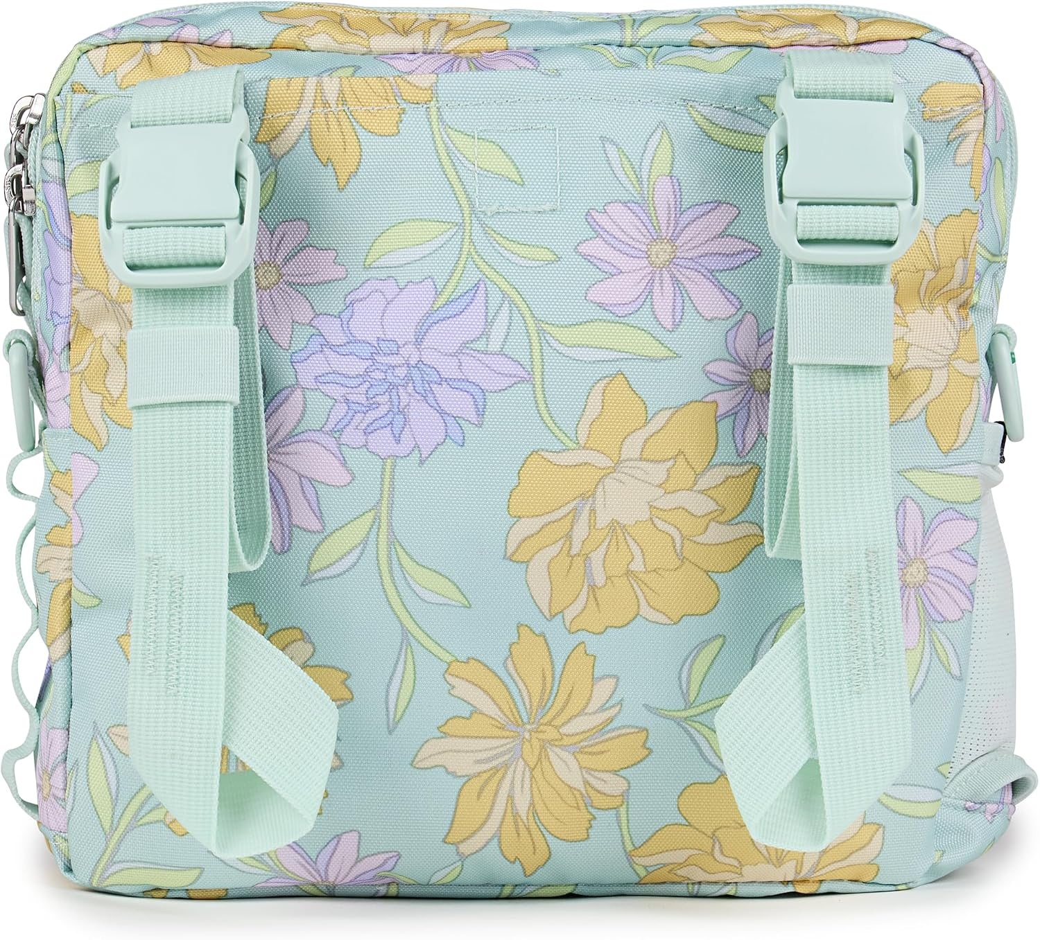 image:imageJanSport Central Adaptive Accessory Bag Wheelchair amp Walker Compatible Versatile Carry Options TuckAway Adjustable Loops SaniStash Pocket for Easy Access BlackFaded Floral Fresh Mint