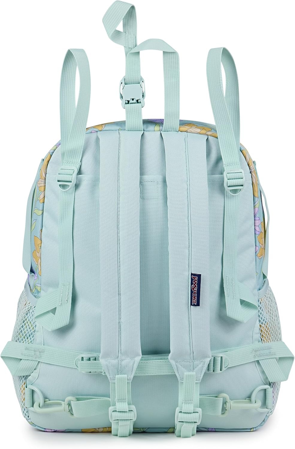 image:imageJanSport Central Adaptive Backpack Wheelchair amp Walker Compatible TuckAway Shoulder Straps Adjustable Backrest Loops amp Anchor Straps Iconic Design BlackFaded Floral Fresh Mint