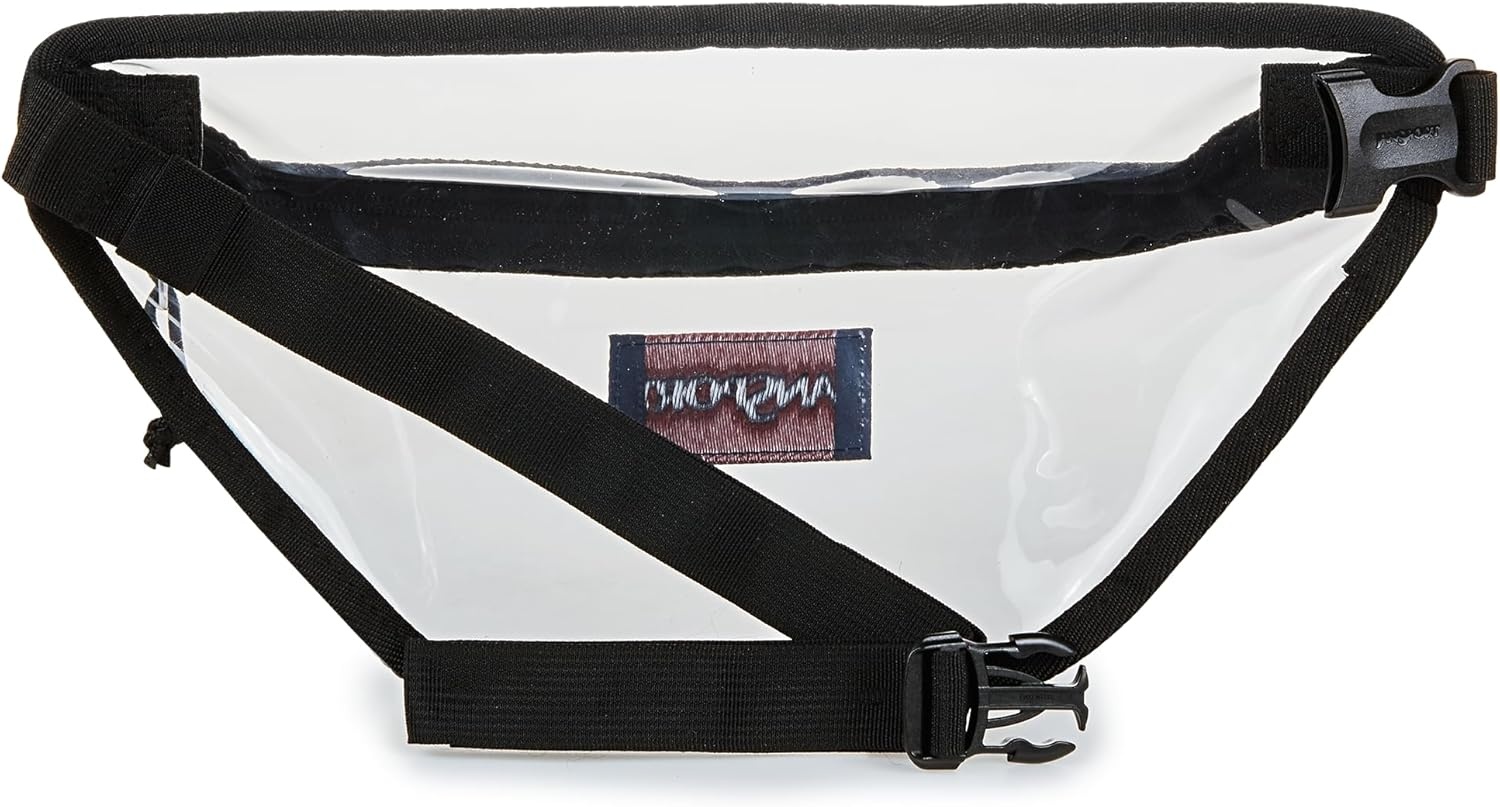 image:imageJanSport Clear Waistpack 1L Transparent Fanny Pack One Main Compartment Adjustable Hip Belt amp Crossbody Strap ClearClear Waistpack