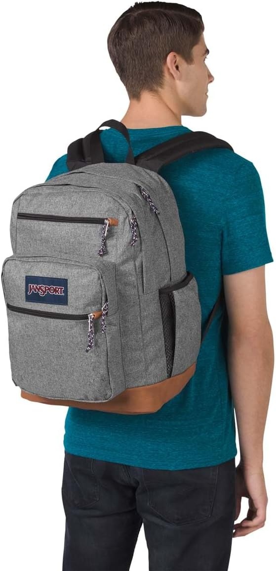 image:imageJanSport Cool Backpack with 15inch Laptop Sleeve Large Computer Bag Rucksack with 2 Compartments Ergonomic Straps Faded SageGrey Letterman Poly